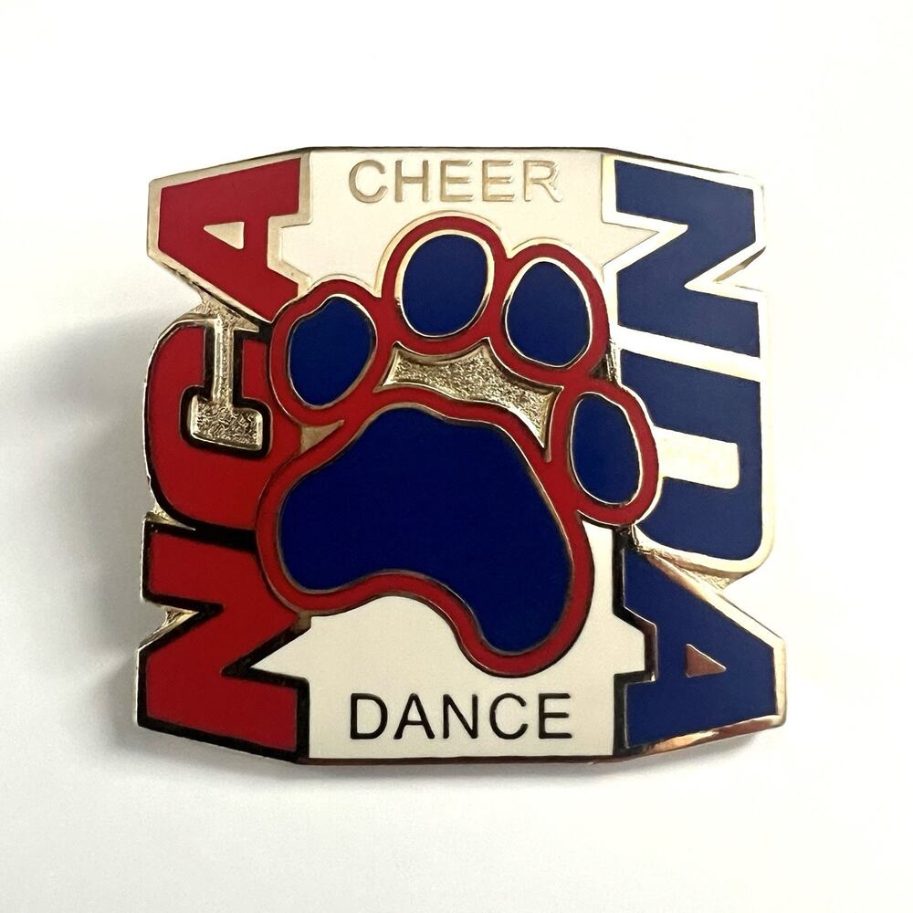 NCA National Cheerleaders Association NDA Dance Alliance Paw Print Pin Varsity